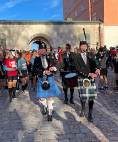 Säckpipor på Uppsala maraton